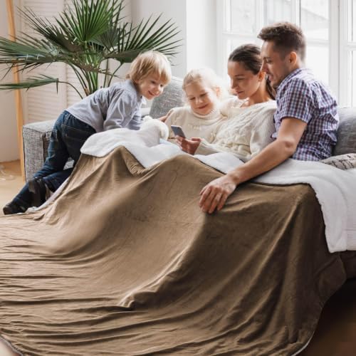 Bedsure GentleSoft Sherpa Fleece Cal King Blankets by BEDSURE