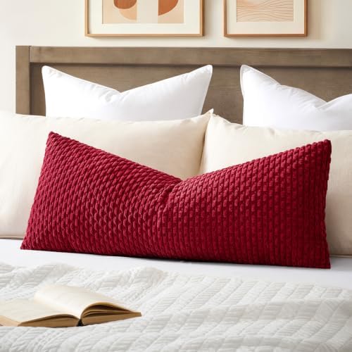 Kevin Textile Soft Corduroy 14"x36" Lumbar Pillow Cover 1 Pack by KevinTextile