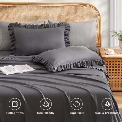 ROSE&RISY Queen Ruffle Sheet Set 4 Piece - Image 3