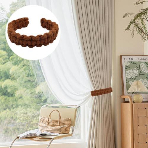 4 Pack Braided Linen Curtain Tiebacks, Boho Elegant Farmhouse Rustic Flexible - Image 7