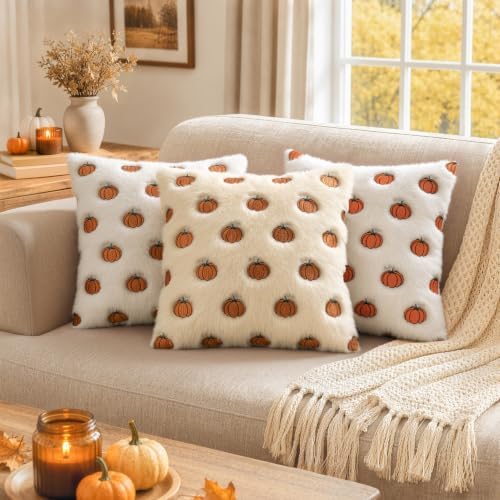 MIULEE Fall Pillow Covers 20x20 Bright Orange Pumpkin Fall Decor - Image 5