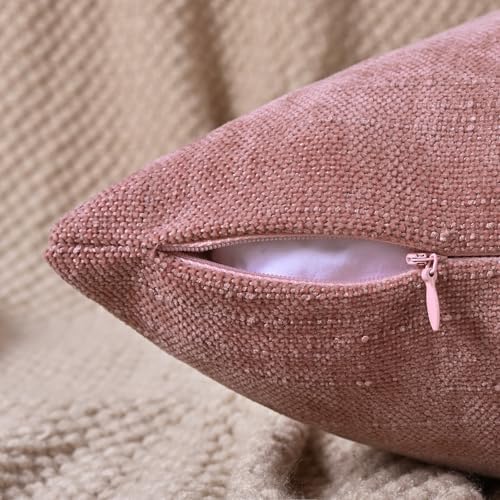 Set of 4 Soft Textured Decorative Throw Pillow Covers 20x20 Inch Cozy Farmhouse - Image 3