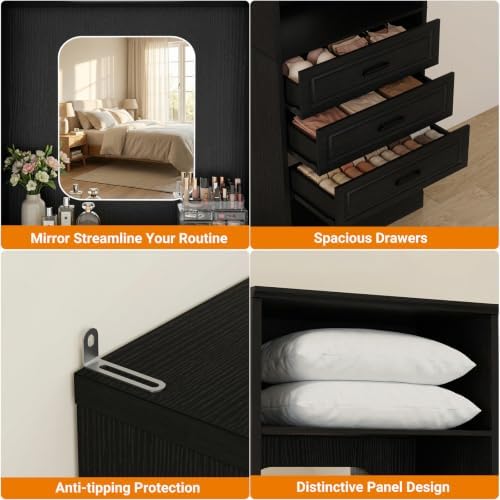 Unikito Freestanding Closet System, Modern Armoire Wardrobe - Image 3