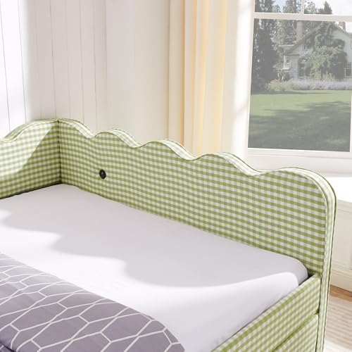 KEIKI Queen Gingham Upholstered Daybed - Image 6