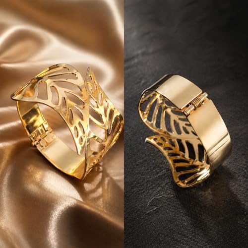Curtain Tiebacks Curtain Holdbacks Aluminum Alloy Spring Design Gold Leaf - Image 2