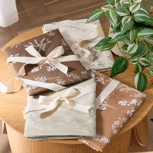 Bedsure Floral Comforter Set Cute Bedding Set Full Reversible Dark Brown - Image 6