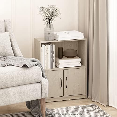 Furinno GRUEN Book Shelf, 2-Tier Small Bookshelf, Bookcase - Image 2