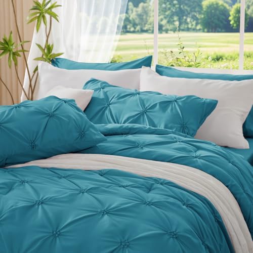 BEDELITE Queen Comforter Set Teal, Fluffy & Soft Comforter - Image 6
