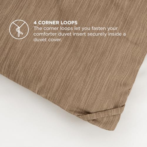 Bedsure Brown Full Size Comforter Set, Soft Cationic Dyed Bed Set 3 Pcs - Image 4