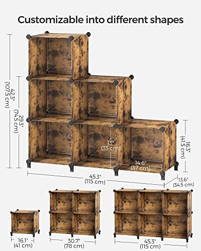SONGMICS 6 Cube Storage Organizer, Extra Large DIY Closet Shelf - Image 3