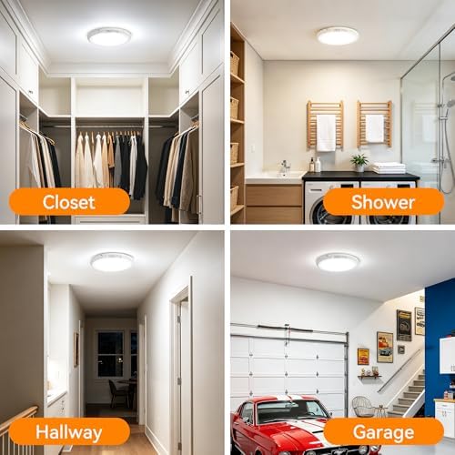 10000mAh Rechargeable Ceiling Light, Battery Operated Motion Sensor Closet Light - Image 4