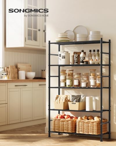 SONGMICS 5-Tier Storage Shelves, Adjustable Metal Wire Shelving Unit - Image 3