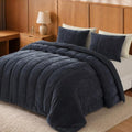 Chenille Full Size Comforter Sets-Cozy Warm Velvet Bedding Set by BLOOMHAVEN