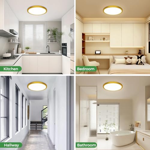 zemty 2Pack LED Flush Mount Ceiling Light, 12Inch 24W Dimmable Ceiling Lights - Image 6
