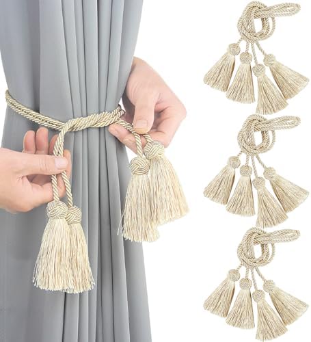 Elegant Tassel Curtain Tiebacks Rope Curtain Tie Backs by CurtainTiebacks