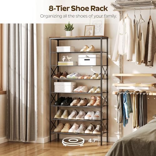 8 Tier Shoe Rack, Shoe Storage Organizer, Large Capacity Shoe Shelf Holds 32 - Image 6