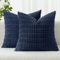 MIULEE Euro Sham Decorative Throw Pillow Covers 26x26 Navy Blue Pack of 2 by MIULEE