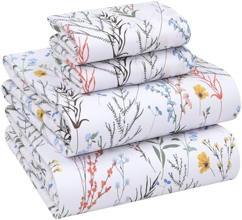 RUVANTI 100% Cotton Percale King Sheets, King Size Sheets Set by Ruvanti