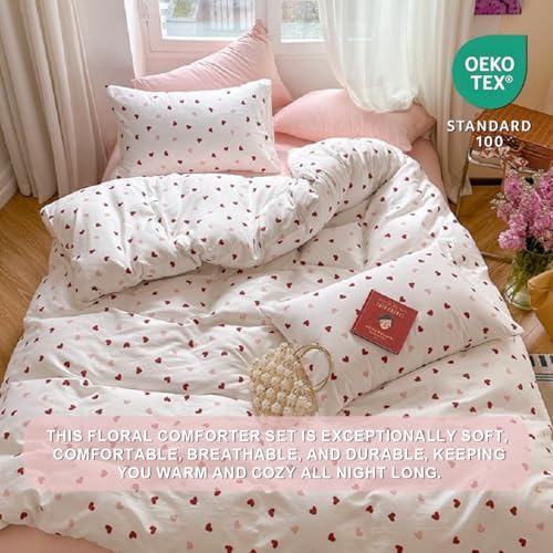 Pink Comforter Set Queen Size 3 Pieces - Image 5