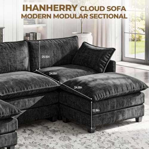 LEVELEVE 112.5" U-Shape Modular Sofa - Image 7