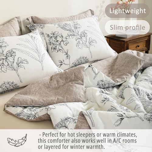Floral Cotton Comforter Queen Size 3Pcs - Image 3