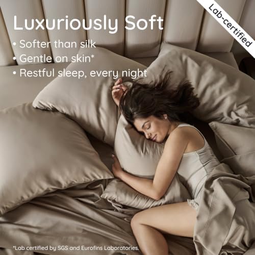 Bambaw Queen Sheet Set 6pcs – 100% Viscose Derived from Bamboo Bed Sheets Queen - Image 4