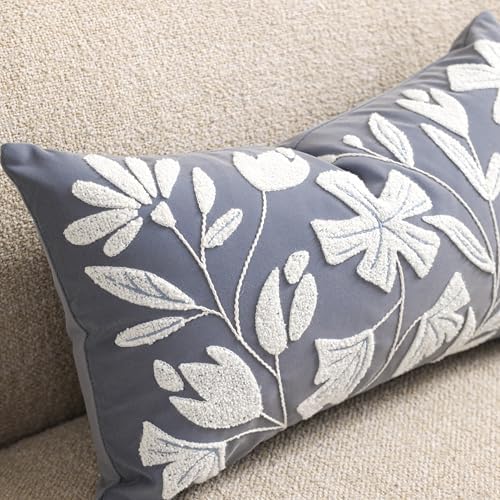 BlissBlush Decorative Throw Pillow Cover 20x20, Coastal Dusty Blue Velvet - Image 7