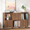 6 Cube Storage Organizer Fluted Bookcase by Unknown