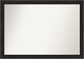 Amanti Art Brown Bathroom Mirror for Over Sink, 30x42 Furniture Espresso Rectangle Vanity Mirror, Large Casual Frame, Hangs Horizonally and Vertically, Bathroom Wall Decor, Non-Beveled Edge