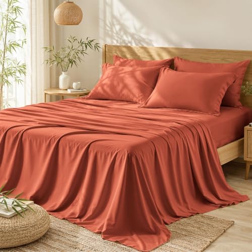 6 Piece Queen Sheet Set, Rayon Derived from Bamboo - Image 2