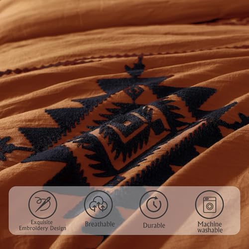 MaiRêve Embroidery Oversized King Comforter Set 7 Pieces Bed in a Bag - Image 6