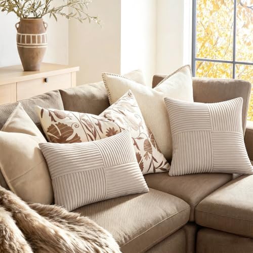Fancy Homi Taupe Lumbar Decorative Throw Pillow Covers 26x16 Inch - Image 5