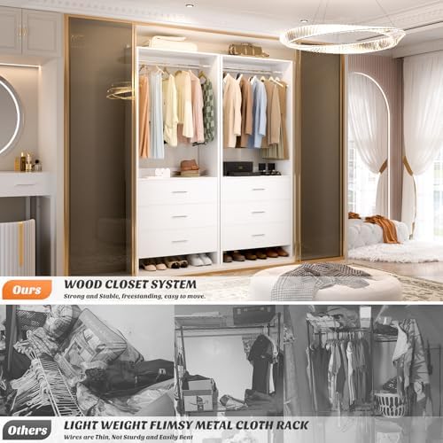 Aheaplus Closet System Closet Organizer, 7.2FT Closets - Image 3