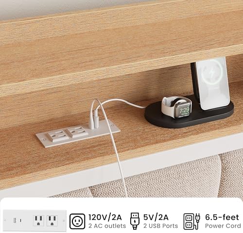 LIKIMIO Daybed with Trundle, Storage Headboard and Charging Station - Image 5