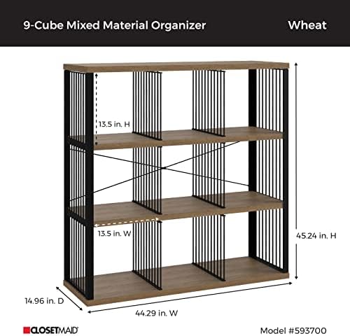 ClosetMaid 9-Cube Storage Organizer Bookshelf, Storage Shelf, Metal Frame - Image 3