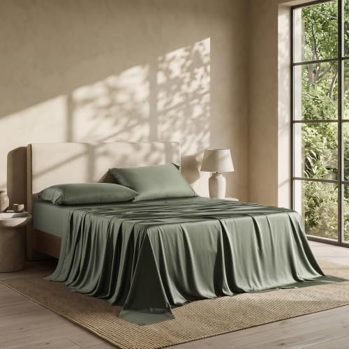 EverGrace 100% Rayon from Bamboo Sheet Set, King Size, Dried Thyme - Image 2