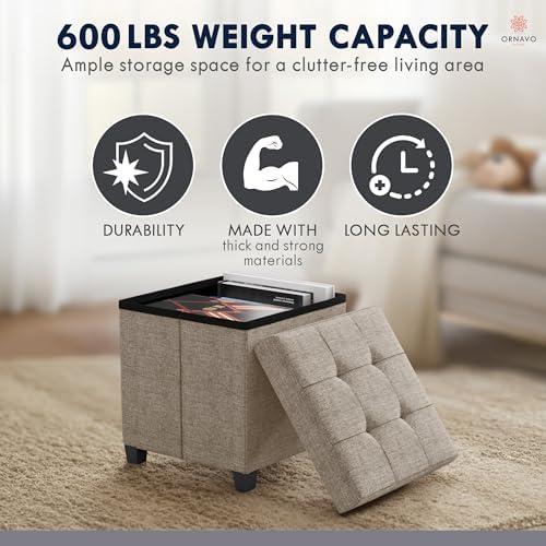Ornavo Home Square Cube Storage Ottoman - Image 7