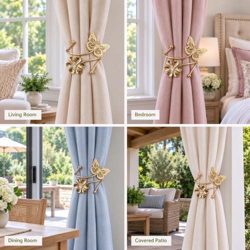 Butterfly Curtain Tiebacks, 4 Pack, No Drilling - Image 6