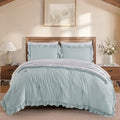 BLOOMHAVEN King Size Comforter Set-7 Pieces Ruffle Bedding Floral Sheet by BLOOMHAVEN