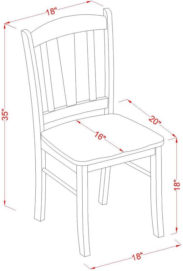 East West Furniture ESDL3-MAH-W 3 Piece Dinette Set for Small Spaces Contains a Round Dining Table with Pedestal and 2 Dining Room Chairs, 30x30 Inch, Mahogany