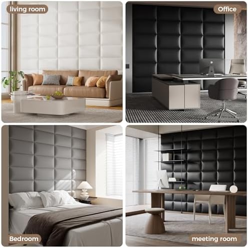Gray Stick-On Wall Mounted Headboard - Image 4