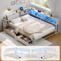 MU Full Corner Bed Frame with Storage, Bookcase & Drawers by MU
