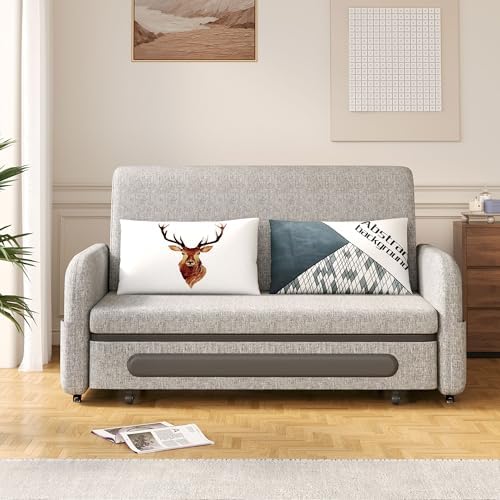 61.1" W Convertible Pull-Out Sofa Bed Couch - Image 6