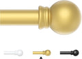 Thestoa Gold Curtain Rods for Windows 30-46 Inch, 5/8" Stainless Steel Small by Thestoa