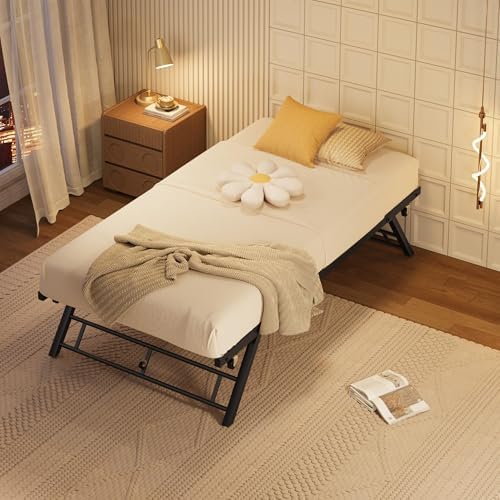 IDEALHOUSE Twin Pop Up Trundle Bed, Lifts Up to Daybed Height - Image 7