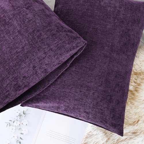 CaliTime Decorative Standard Throw Pillow Covers 26 X 20 Inches Plum Purple - Image 6