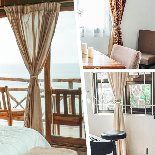 NICEEC 2 Pack Mini Magnetic Curtain Tiebacks Modern Simple Style Drape Tie - Image 6