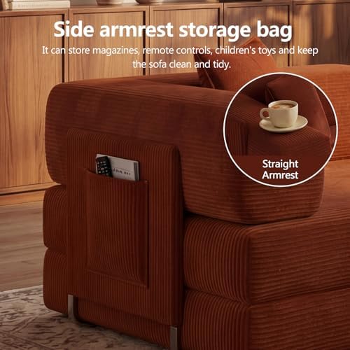 79" Convertible Futon Sofa Bed, Boneless Couch - Image 6