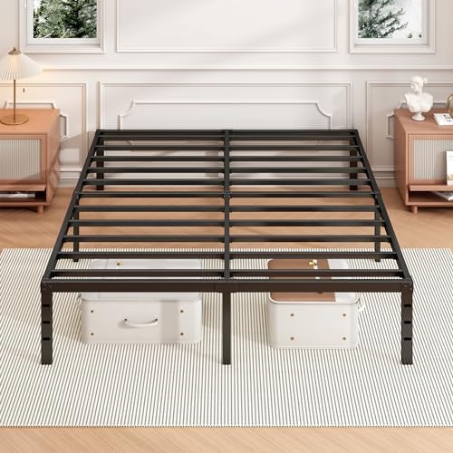 Hafenpo 12 Inch King Bed Frame, Under Bed Storage - Image 2