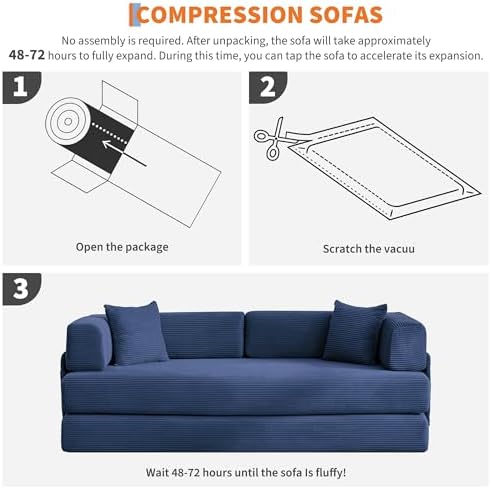 5-in-1 Convertible Sleeper Sofa Bed - Image 4